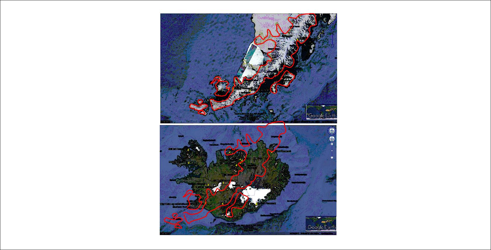 Iceland and Antartic Peninsula compared
