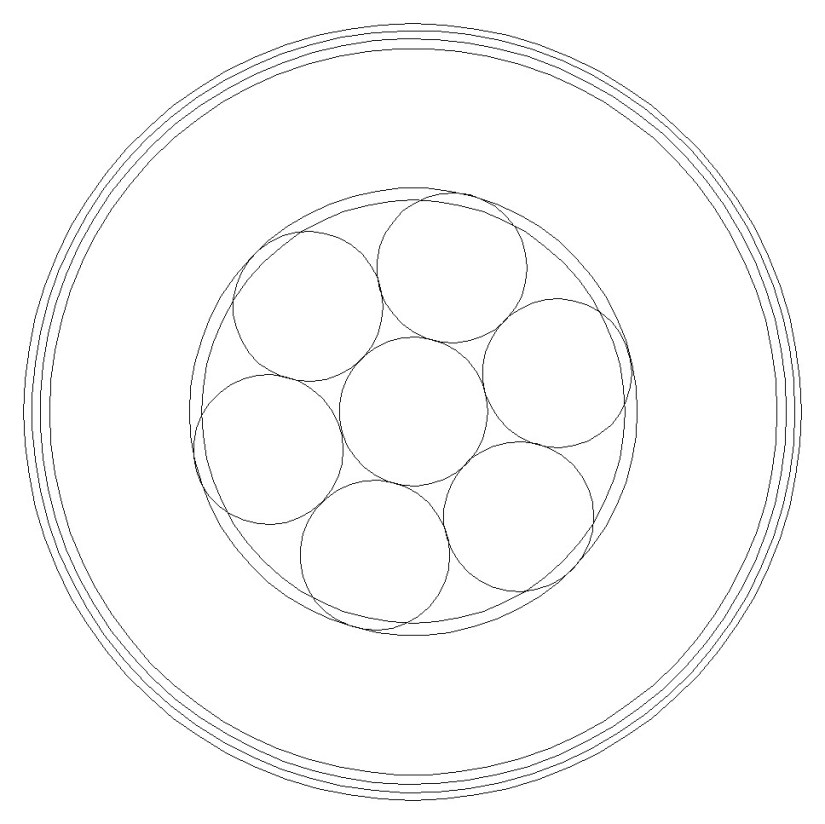 Layers of Earth and convection rolls sections 02