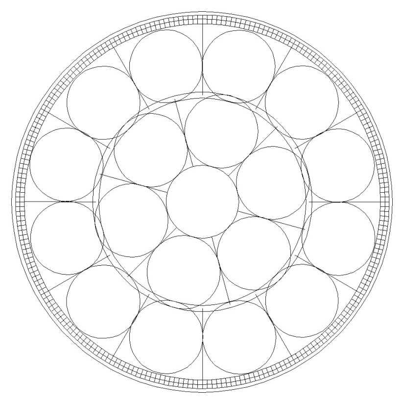 Layers of Earth and convection rolls sections 05